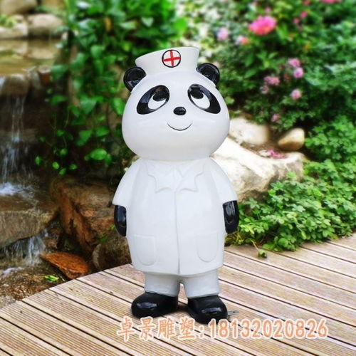 卡通熊貓玻璃鋼雕塑 為公園空間增添動(dòng)漫設(shè)計(jì)魅力